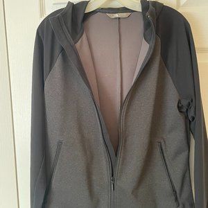 North Face zip-up jacket Cool grey and charcoal